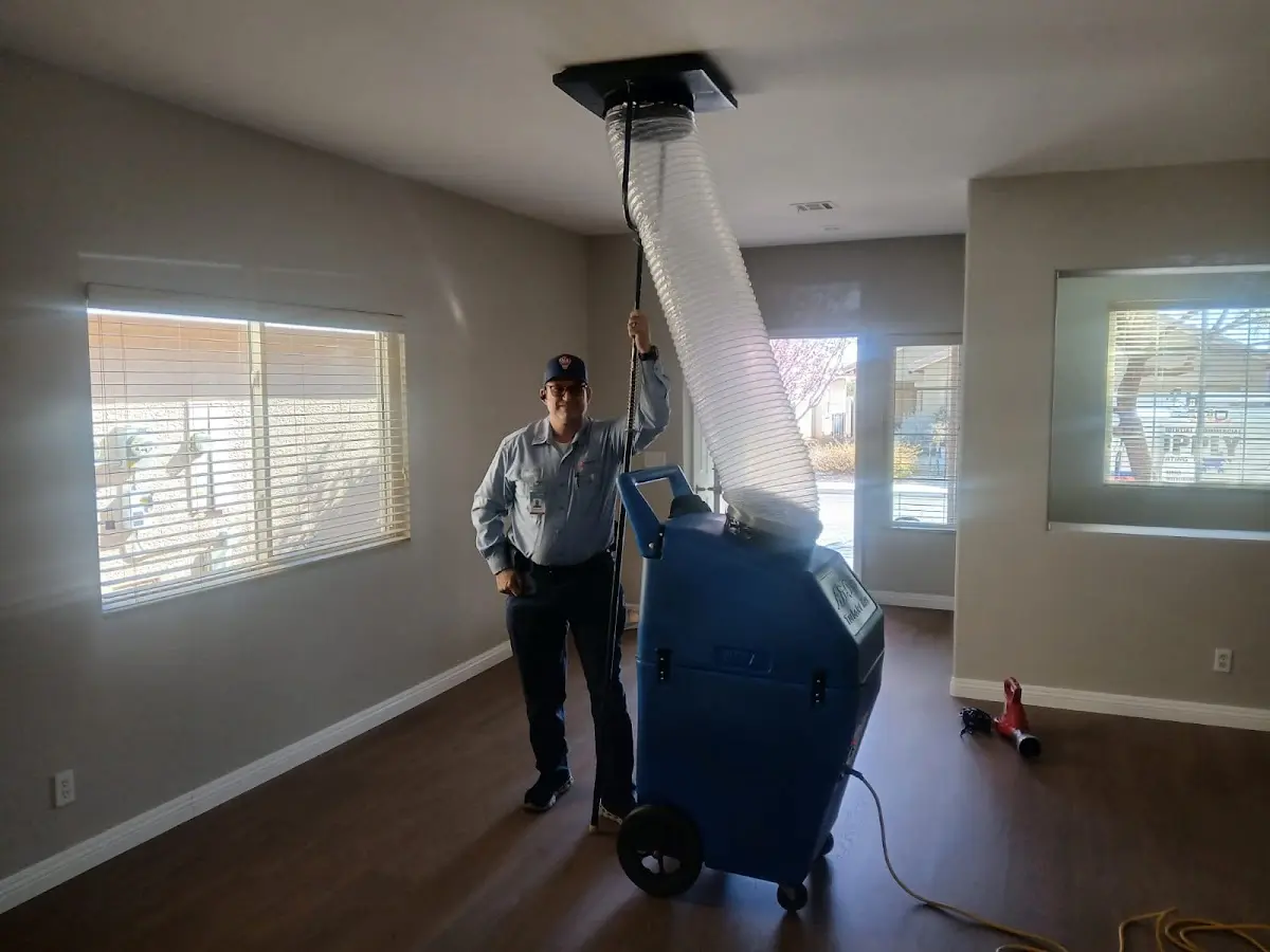 Professional Dryer Vent Cleaning work inside a White Hall home